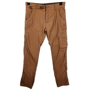prAna Pants Men’s SZ 30”x30” Zion II Brown Pockets Stretch Slim Fit UPF 50 EUC